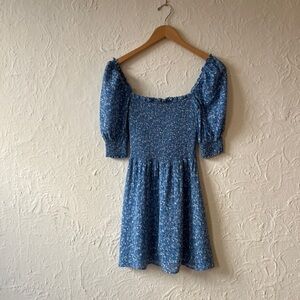 Reformation Blue Floral Dress